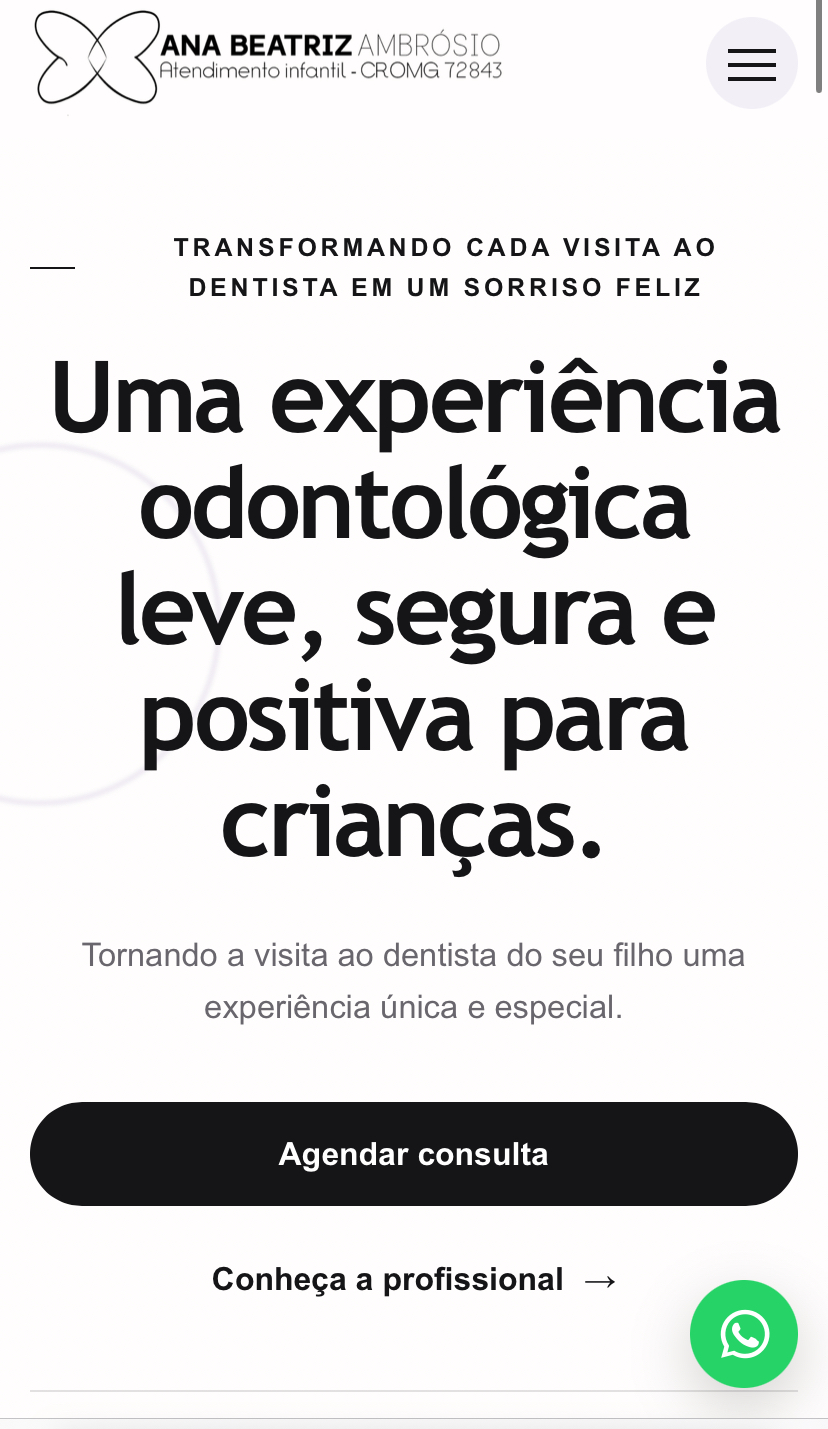 Dra. Ana Ambrósio — versão mobile